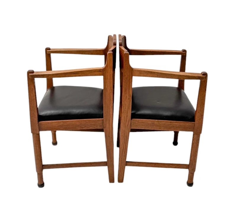 Two Art Deco Amsterdamse School Armchairs, by Frits Spanjaard, 1920s